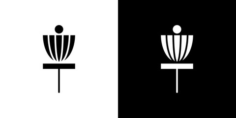 Disc golf icon vector illustration - high quality black style vector icons