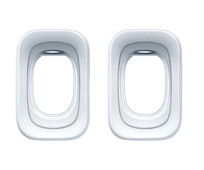 Fototapeta premium Airplane Window Frame Isolated on Transparent Background