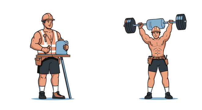 Construction Worker's Strength From Surveying to Weightlifting for a Strong Workforce