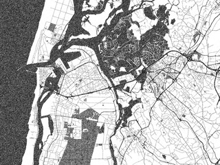 Urban Black And White Map