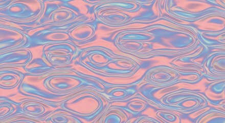 Abstract Iridescent Fluid Pattern Background With Swirls