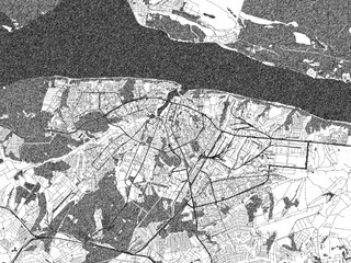 Fototapeta premium Monochrome sketch map of Cheboksary, Russian Federation, ideal for posters, prints, and travel design.