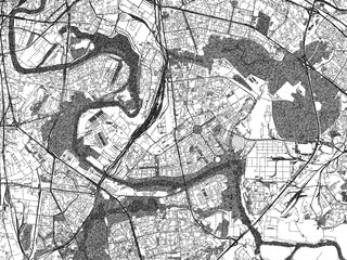 City map illustration of Marino, Russian Federation, rendered in black and white sketch style.