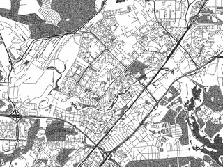 Fototapeta premium Monochrome sketch map of Mytishchi, Russian Federation, ideal for posters, prints, and travel design.