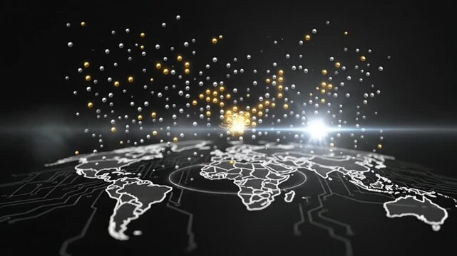 Elegant Scatter Plot Highlighting Data on a Global Map