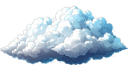 Cartoon illustration of a cumulus cloud