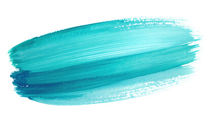 Abstract teal paint stroke