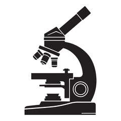 Microscope Silhouette for Science and Research