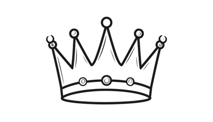Simple crown graphic on black background (2)