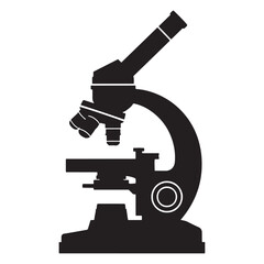 Microscope Silhouette for Science and Research