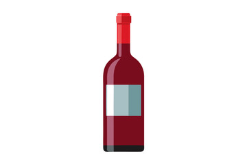 red wine bottle with blank label
