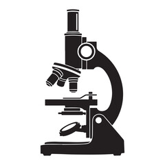 Microscope Silhouette for Science and Research