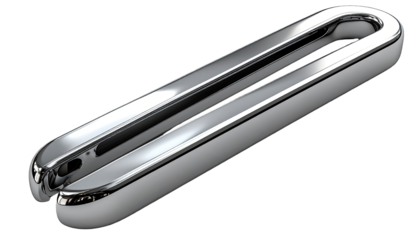 Shiny metal clasp or connector