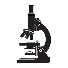 Microscope Silhouette for Science and Research