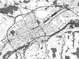 City Map Illustration Wels Austria