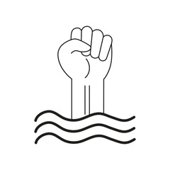 Empower line icon. Empowerment strength sign