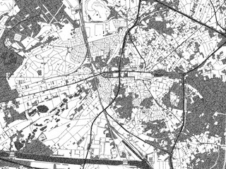 Minimalist Monochrome City Map Genk