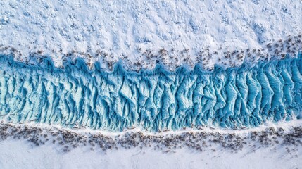 Snow covered Austrian Alps aerial panorama with winter mountain peaks..