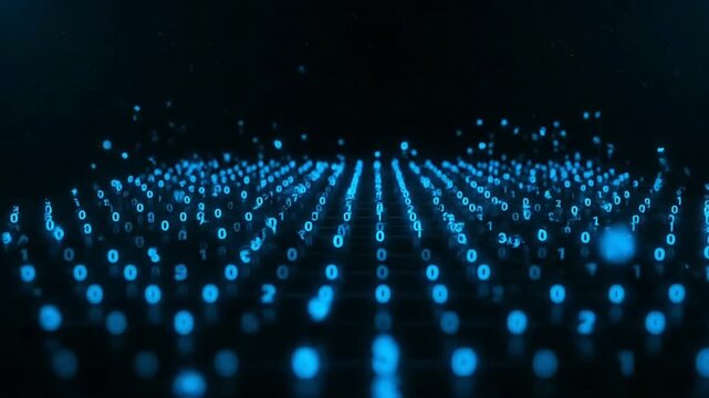 Corporate Scatter Plot Fluctuating in a Digital Void