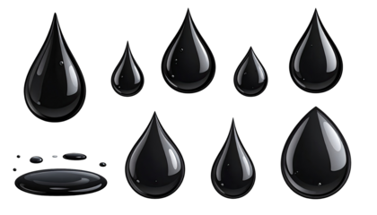 Black Oil Drops Collection