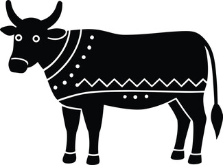 vector illustration of a cow