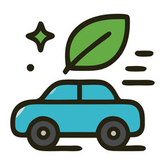 Green mobility featuring eco-friendly vehicles, bicycles, and electric transport in a sustainable city environment. Perfect for projects about smart cities, renewable energy, sustainable travel.