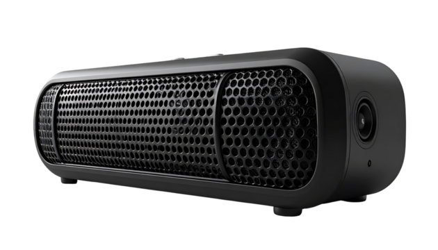 Compact, black audio device