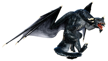 3D Rendering Fairy Tale Dragon on White