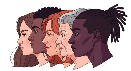 Diverse group of people represented in profiles, promoting inclusivity and unity