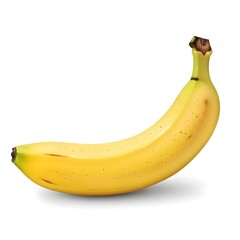 Fresh ripe banana isolated on white, perfect for healthy eating concepts and design