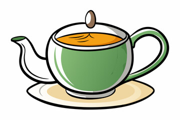 teapot and cup of tea