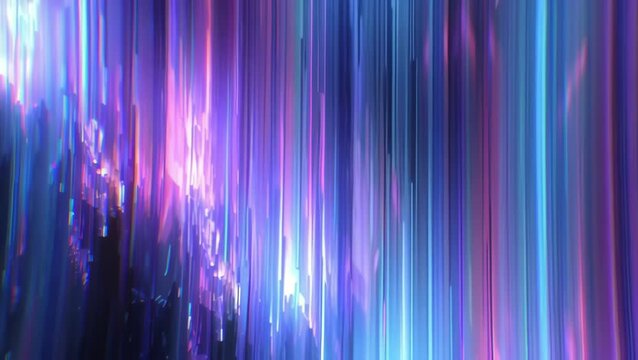 Iridescent Glitch: Abstract Digital Video Background