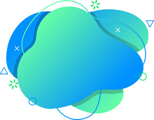 Naklejka premium Abstract Liquid Shape Icon
