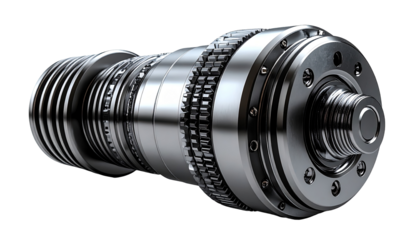 Detailed close-up of complex industrial gears