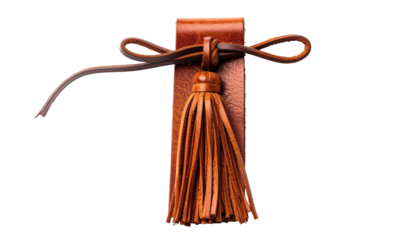 Leather tassel ornament
