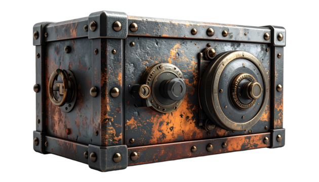 Ornate antique metal box