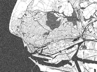 Detailed Artistic Sketch Map Havre