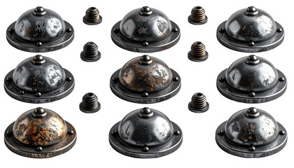 Vintage metal dome light covers in various finishes