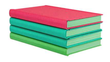 Stack of three books, a classic still life of literature and knowledge simple