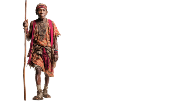 Majestic statue of a warrior with spear, symbol of strength and courage imposing