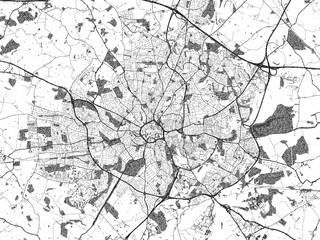 Decorative Black And White Map