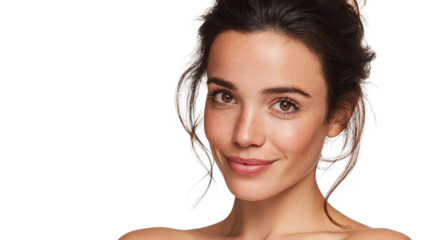 Dramatic portrait, woman in shadow a study of contrast and expression against black backdrop