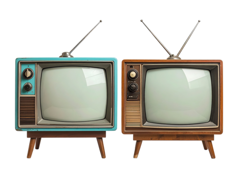 Two vintage television sets