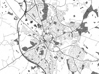 City Map Illustration Stafford United
