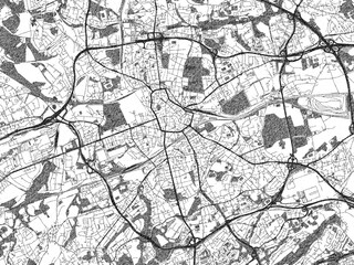 Urban Black And White Map