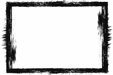Grunge border texture background. Grunge style frames are black on a white background.