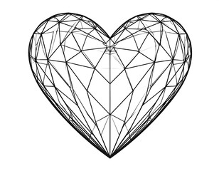 Geometric heart outline