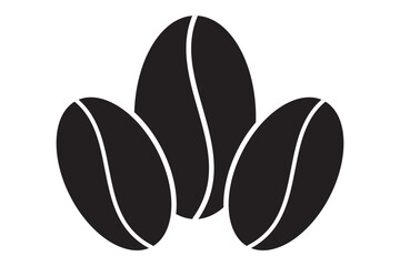 Coffee beans vector design. Caffeine sign. Coffee bean logo set. Coffee bean sign. Icons for coffee beans. Coffee logo on white background.