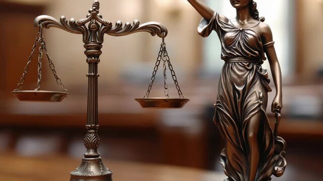 selective focus themis statue with scales of justice