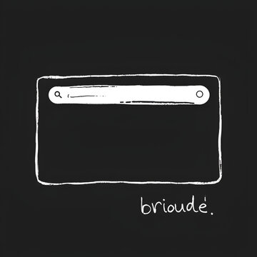 Chalk sketch of browser window with search form and inscription crud